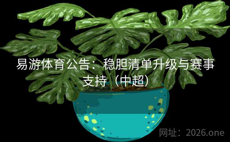 易游体育公告:稳胆清单升级与赛事支持(中超)